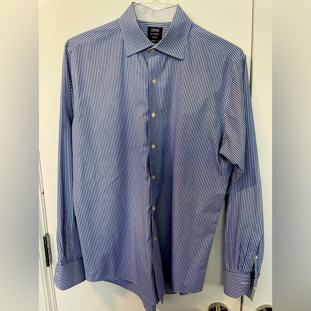 Lorenzo Raffinato men’s shirt, long sleeves, buttons down, size 16, pre-own